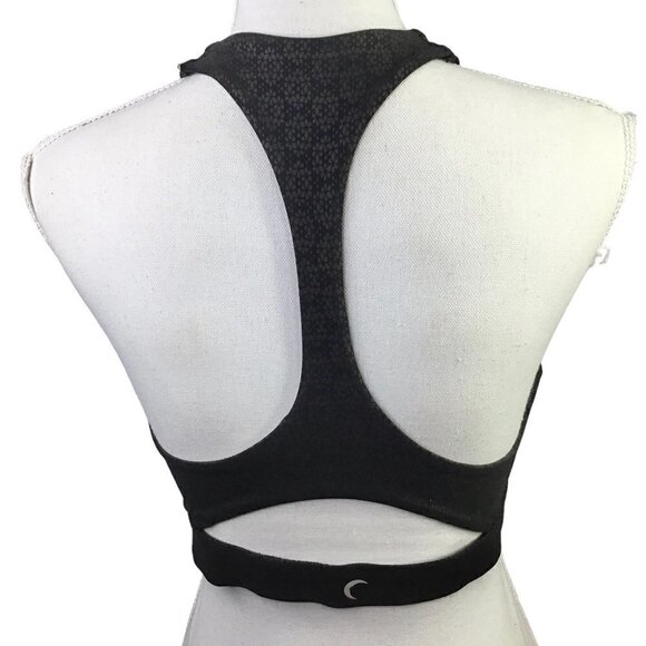 Zyia Active Flower Power Sports Bra Size M Black Floral High Neck Removable Pads - Picture 5 of 9